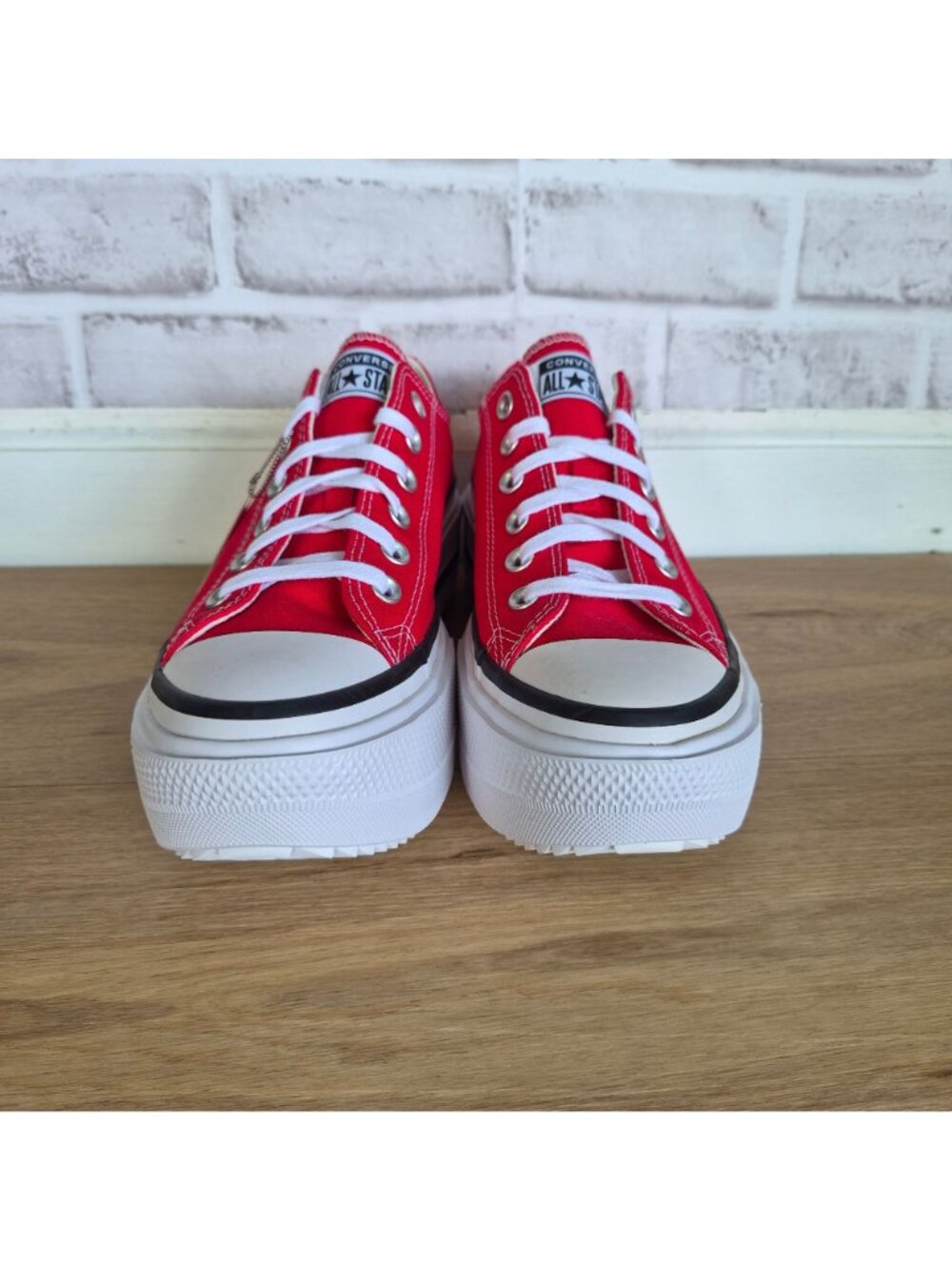 ⭐Converse Lift Double Stack Platform Low Sz 7 Men's shoes Sneakers Red A16515C⭐ - Picture 3 of 8